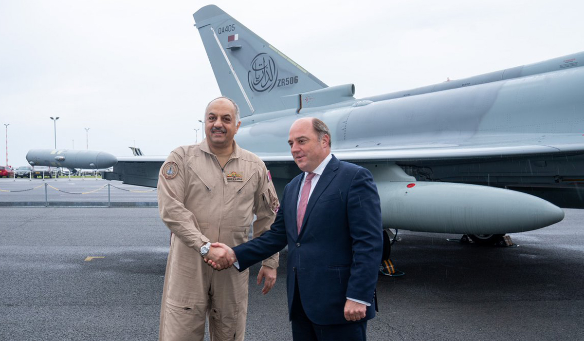 Minister of State for Defense Affairs Attends Inauguration Ceremony of Qatari Typhoon Aircraft